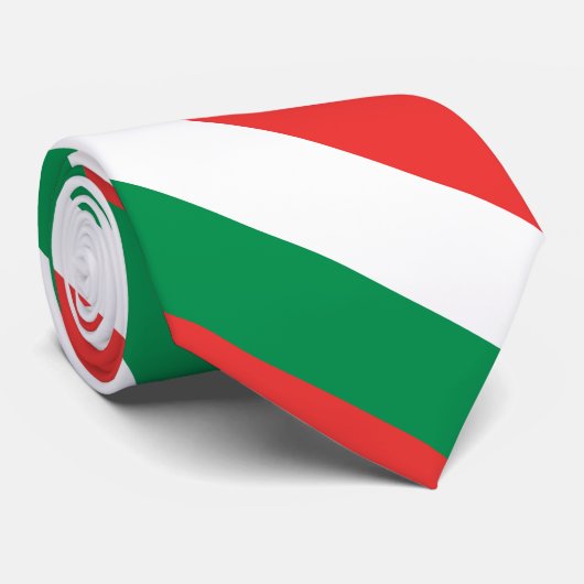 Rood, wit en groen Stropdas (Opgerold)