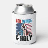 Rood wit en Heilige Paus Leo XIV, 4 juli Blikjeskoeler (Blikje Voorkant)