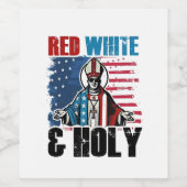 Rood Wit en Heilige Paus Leo XIV, 4 juli  Wijn Etiket (Enkel label)