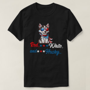 Rood, wit en Husky T-shirt
