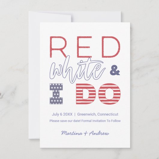 Rood wit en ik bewaren de datum van de uitbreiding aankondiging (Voorkant)