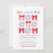 Rood Wit en ik doe 4 juli Bruiloftsfeest  Kaart (Voorkant)