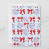 Rood Wit en ik doe 4 juli Bruiloftsfeest  Kaart (Achterkant)