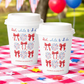 Rood Wit en Ik Doe 4 Juli Meidenavondfeest Papieren Bekers