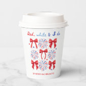 Rood Wit en ik doe 4 juli vrijgezellenfeest Papieren Bekers (Achterkant)