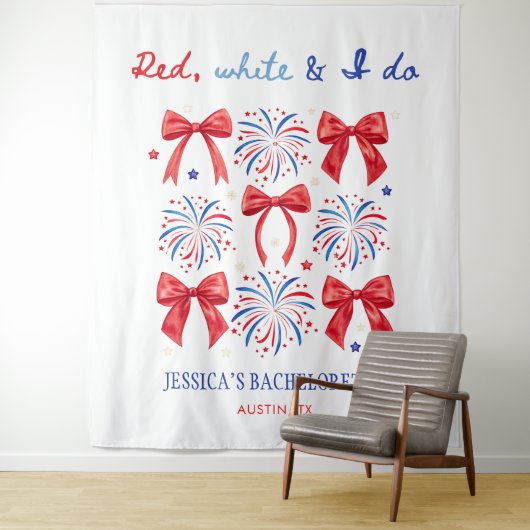 Rood Wit en ik doe 4 juli vrijgezellenfeest Wandkleed (In situ)