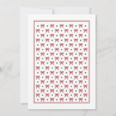 Rood Wit en Ik Doe Moderne Bruiloft Rood Thema Kaart (Achterkant)