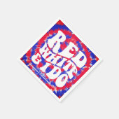 Rood Wit en ik doe retro onafhankelijkheidsdag tie Servet (Hoek)