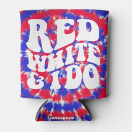 Rood wit en ik | Retro Amerikaanse Tie Dye Blikjeskoeler