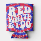 Rood wit en ik | Retro Amerikaanse Tie Dye Blikjeskoeler (Achterkant)