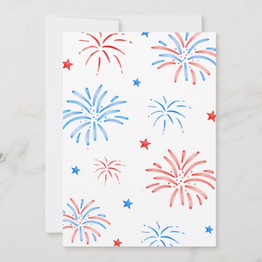 Rood wit en klaar op 4 juli Baby shower Kaart (Achterkant)