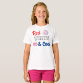 Rood wit en koel 4 juli t-shirt (Voorkant volledig)