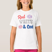 Rood wit en koel 4 juli t-shirt (Voorkant)