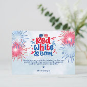 Rood wit en koel bedankkaart (Staand voorkant)