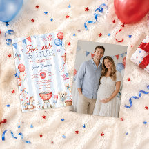 Rood Wit en Komende Geslacht Neutrale Baby Shower