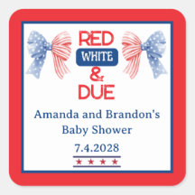 Rood Wit en Komende Vierde Juli Baby Shower