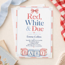 Rood Wit en Komt Babyblokken Zomer Baby Shower
