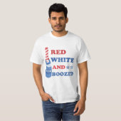 Rood Wit En Ladder 4 juli T-shirt (Voorkant volledig)