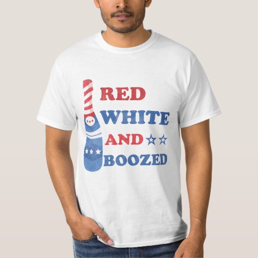 Rood Wit En Ladder 4 juli T-shirt (Voorkant)