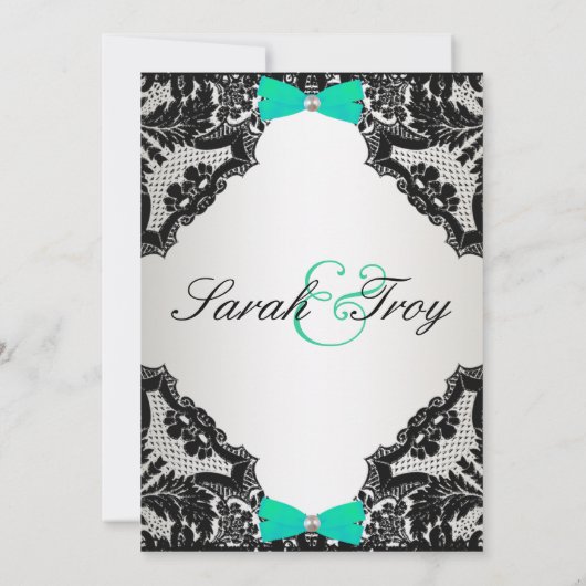 Rood, wit en Mint Groen Berichten Uitnodiging tot  (Achterkant)