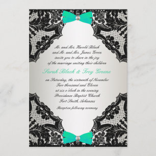 Rood, wit en Mint Groen Berichten Uitnodiging tot