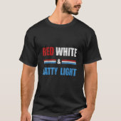 Rood wit en natuurlijk licht voor bier amusant t-shirt (Voorkant)