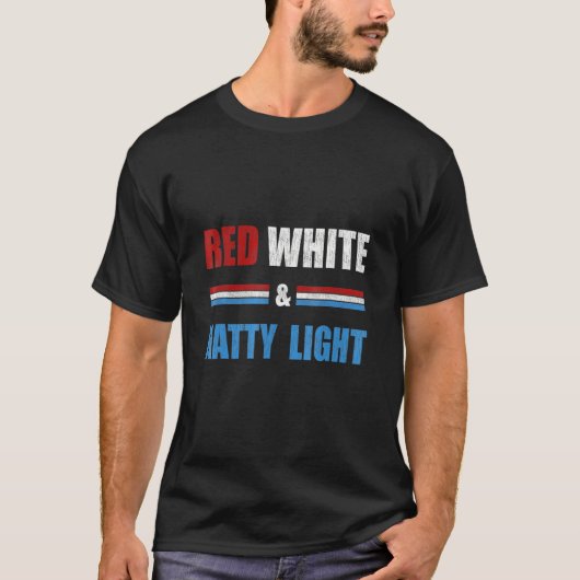 Rood wit en natuurlijk licht voor bier amusant t-shirt (Voorkant)