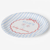 Rood Wit en Op Komst Baby Shower Bord (Gekanteld)