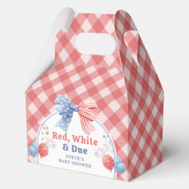 Rood Wit en Op Komst Baby Shower Favor Dozen Bedankdoosjes