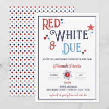 Rood Wit en Op Komst Baby Shower Uitnodiging