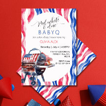 Rood wit en op komst babyq 4 juli baby shower