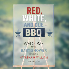 Rood Wit en Op Komst BBQ Baby Shower Welkom Acryl Bord
