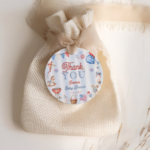 Rood Wit en Op Tijd Baby Shower Bedankt Bedankjes Labels