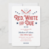 Rood, Wit en Op Tijd Patriottische Baby Shower Kaart (Voorkant)