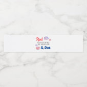 Rood wit en opeisbaar waterfles etiket (Enkel label)