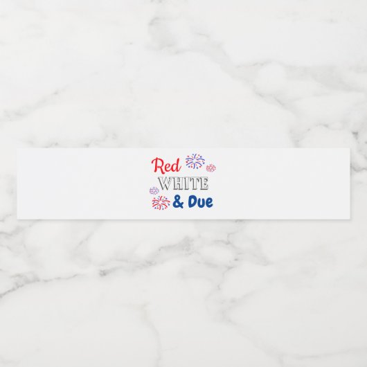 Rood wit en opeisbaar waterfles etiket (Enkel label)