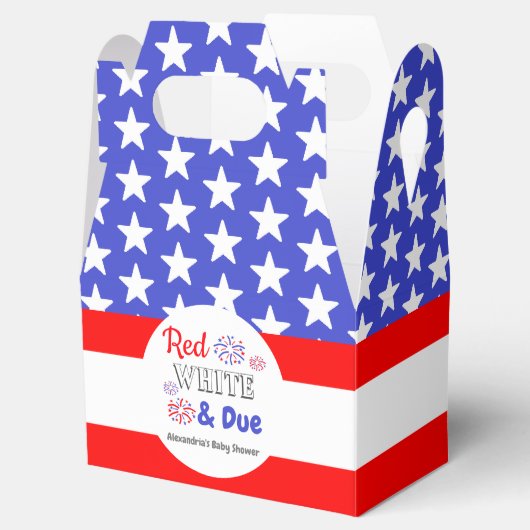 Rood wit en oplopend Baby shower Bedankdoosjes (Geopend)