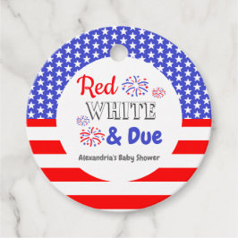 Rood wit en oplopend Baby shower Bedankjes Labels