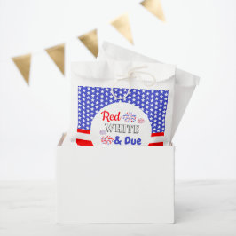 Rood wit en oplopend Baby shower Bedankzakje