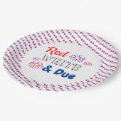 Rood wit en oplopend Baby shower Papieren Bordje (Gekanteld)