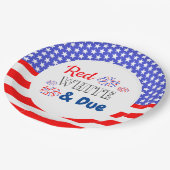 Rood wit en oplopend Baby shower Papieren Bordje (Gekanteld)