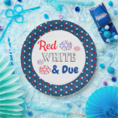 Rood wit en oplopend Baby shower Papieren Bordje (Feest)