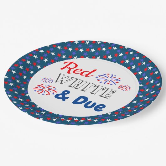 Rood wit en oplopend Baby shower Papieren Bordje (Gekanteld)