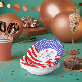 Rood wit en oplopend Baby shower Papieren Kommen