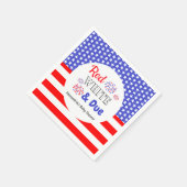 Rood wit en oplopend Baby shower Servet (Hoek)