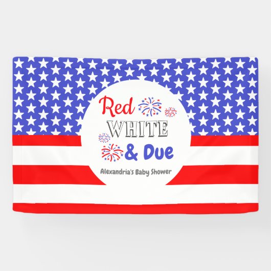 Rood wit en oplopend Baby shower Spandoek (Horizontaal)