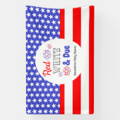 Rood wit en oplopend Baby shower Spandoek (Verticaal)