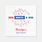 Rood wit en oplopend tot 4 juli patriottisch Baby  Servet (Voorkant)