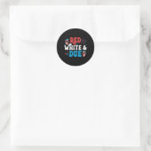 Rood wit en oplopend tot 4 juli ronde sticker (Tas)