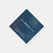 Rood, wit en oplopend tot juli 4e Baby shower vuur Servet (Hoek)